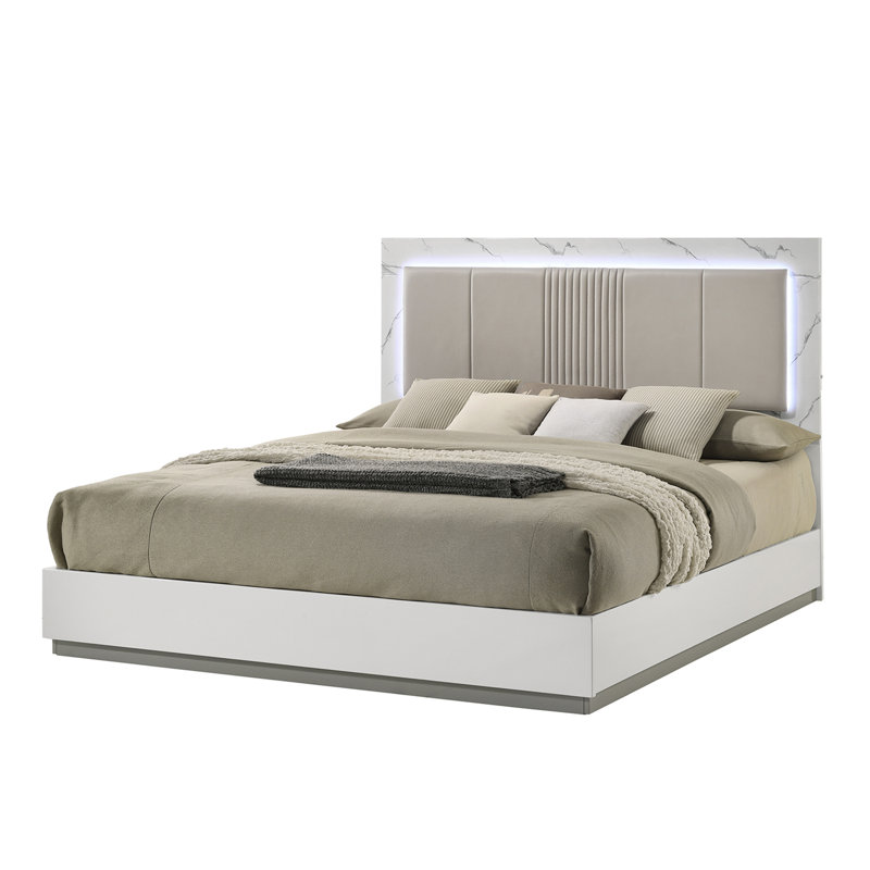 4E0541A40DBB48FC9B34458DEFC871F2, Queen, 3 Pcs: Bed, 2 Nightstands