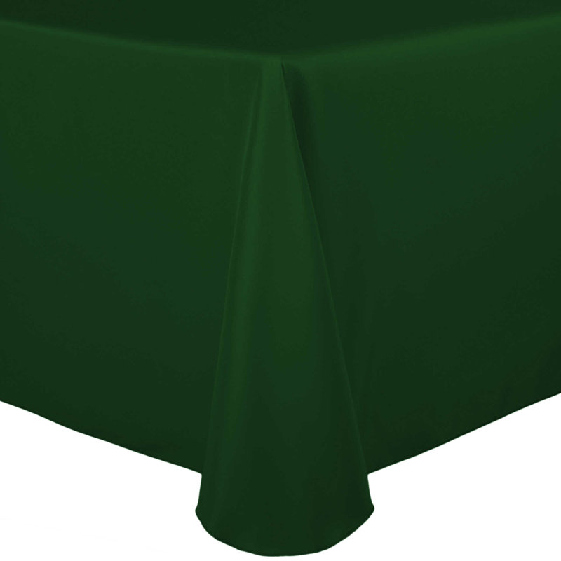 Solid Color Round Tablecloth, 120" x 72", Hunter, 10