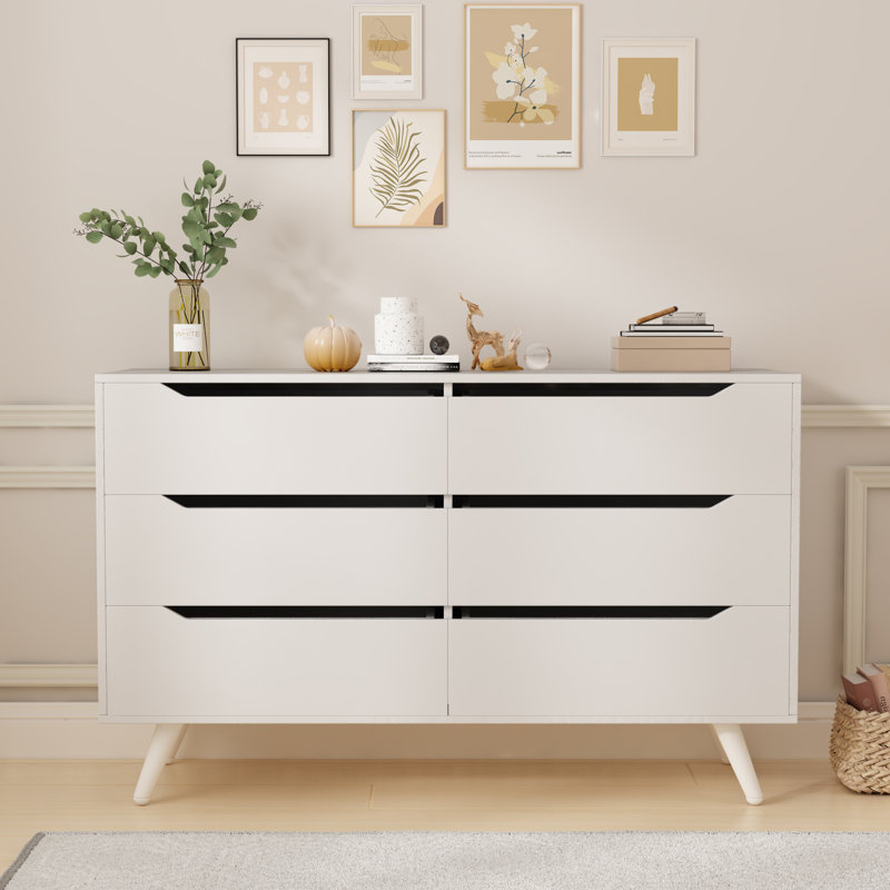 Jhelani 47.2'' W 6 - Drawer Dresser, White