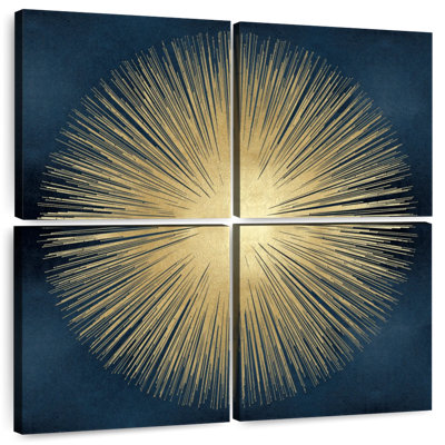 Avery Sunburst doré sur bleu I