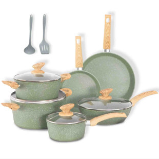 Batterie de cuisine 12 pièces en granite antiadhésif
