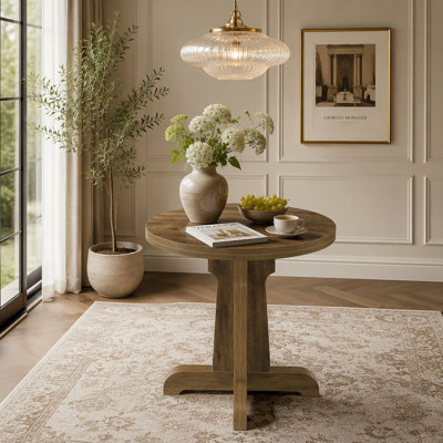 23.6" Round Dining Table, Modern Commercial Dinner Table for 2 People