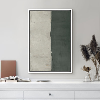 IDEA4WALL Canvas Print Wall Art Mid-Century Duotone Grey Colour Block Collage Abstract Shapes Illustrations Modern Art Decorative Relax/Calm Multicolor For Living Room, Bedroom, Office