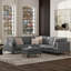 Ita Large Mid Century Corner Sectional, L-Shaped Sofa with Performance Fabric and Reversible Cushions-1731270874