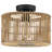 Necaise Rattan Semi Flush Mount
