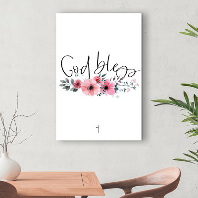 «God God bénit chambre fleurs», reproduction d'art sur toile