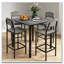 Solid Wood and Steel Top Dining Set