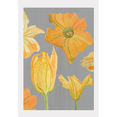 Pumpkin Flowers On Print