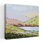 Art contemporain coloré, paysage paisible abstrait montagne