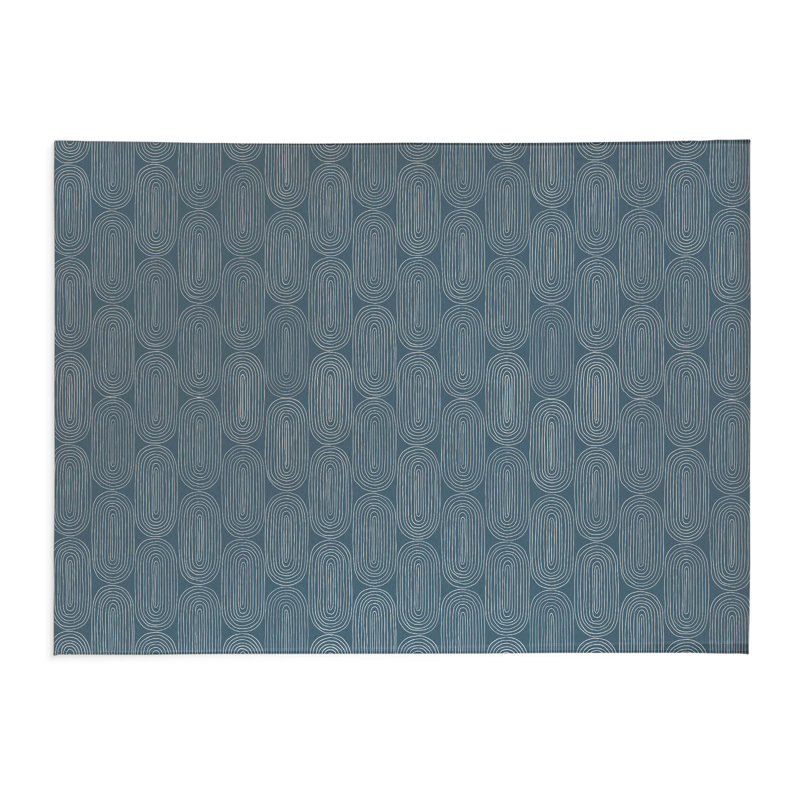 Earthy Embrace Kids Play Mat, Blue, Rectangle 2' x 3'