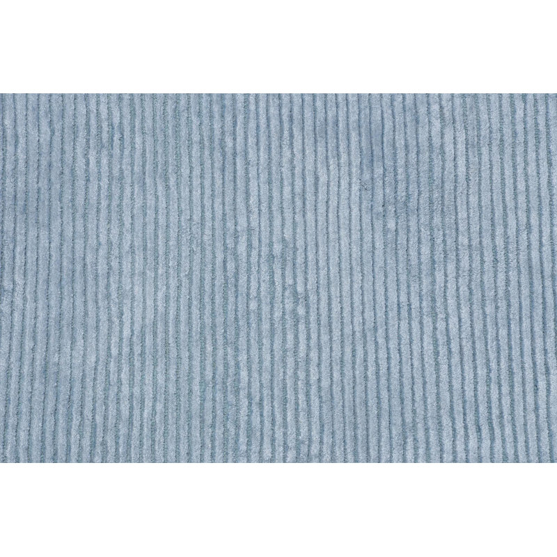 Tapis en laine / bleu synthétique touffeté Edgy, Rectangle 7 pi 9 po x 9 pi 9 po