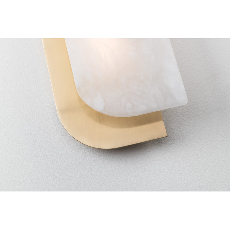 Yin & Yang Steel LED Wallchiere, Aged Brass
