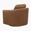 Fauteuil pivotant Vance 33 po moderne et contemporain en cuir pleine fleur assorti, avec base pivotante à 360 degrés, siège à ressorts ensachés et coussins amovibles à fermeture éclair.-883822327
