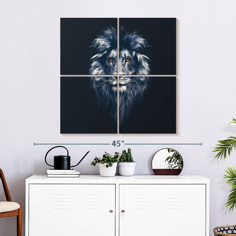 Tête de lion ensorcelant Brampt, 32" H x 32" W