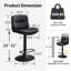 Tabouret de bar double à hauteur réglable et pivotant double (ensemble de 3)-1657744592-1657744587