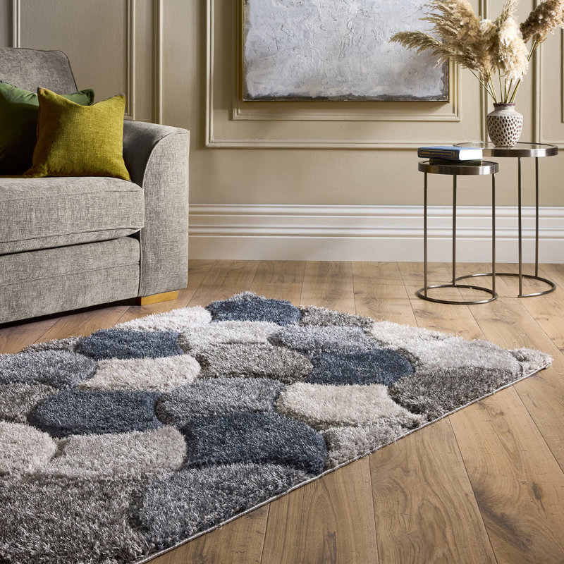 Geometric Shapes Machine Tufted Area Rug, Rectangle 120 x 170 cm