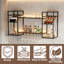 Wine Bottle & Glass Rack Black