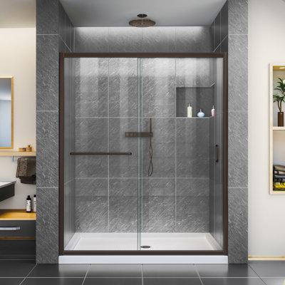 Ensemble de douche coulissante encadrée l 60 po x H 74,75 po Infinity-Z