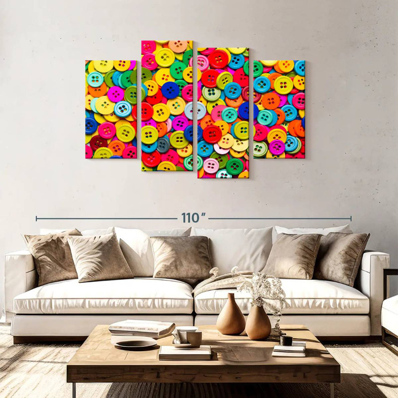 Senne Buttons Collection, 48" H x 75" W