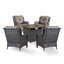 Ensemble de chaises de patio en osier 5 pièces avec foyer et coussins Bonia-2117139733-2117139732