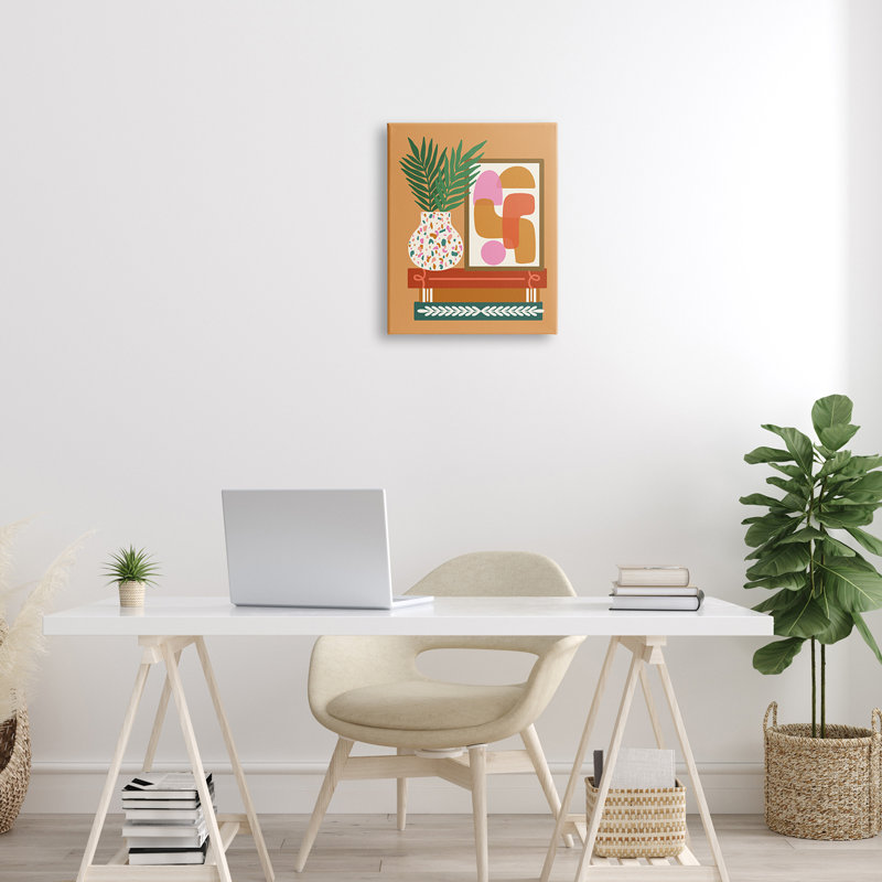 Récipient à brindilles en verre et céramique, Plaque murale, H 16 po x l 16 po x P 1,5 po