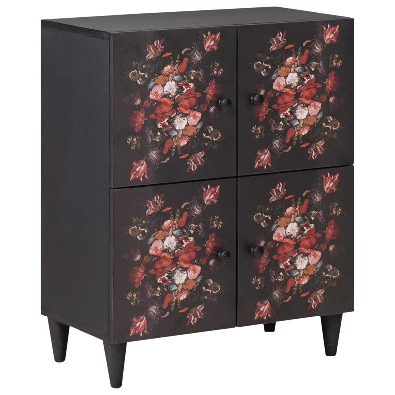 Solid Wood Rectangle Accent Cabinet