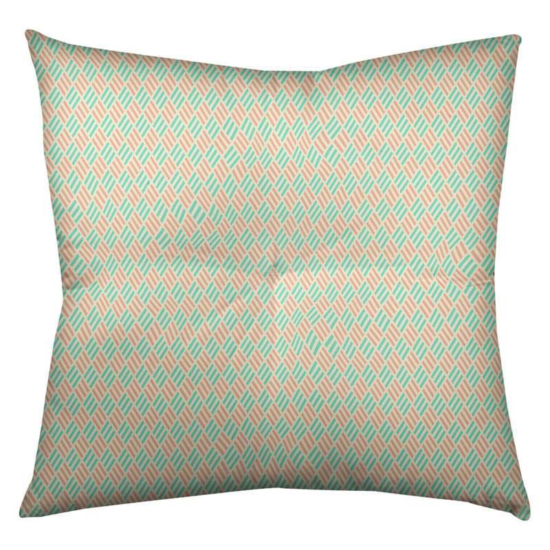 Katelyn Elizabeth Striped Reversible Throw Pillow, 26 x 26, Teal/Orange