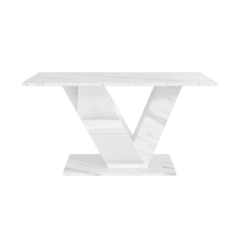 Pedestal Coffee Table, White