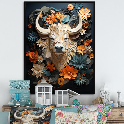 «Cubist Herd Yak», reproduction sur toile