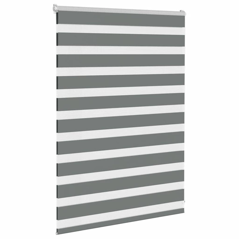 George Oliver Zebra Blind Polyester, 115cmW x 100cmL, Dark Grey