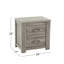 Bedroom Nightstand In Grey, Containing 2 Drawers Grey With Useful