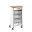 York 48cm W Kitchen Trolley with Elm Wood-Effect Top and Locking Wheels-939871529