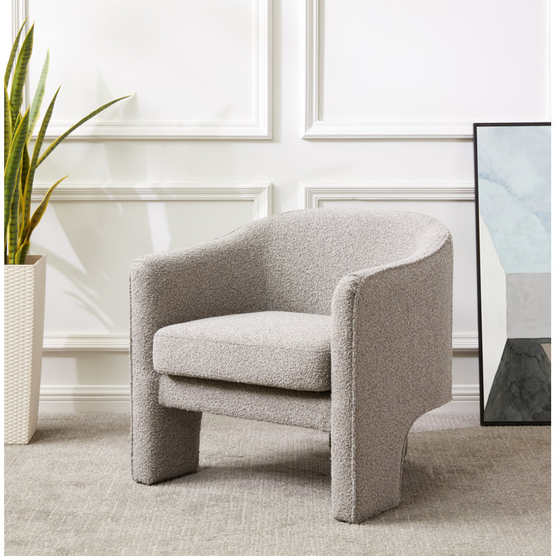 Fauteuil l 30,3 po Upland, Boucle gris clair