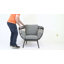 Chaise de patio moderne avec auvent rétractable et coussins Akendra - Bleu-1605448932