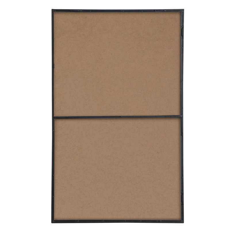 Sabine Metal Rectangle Wall Mirror, 48" x 30", Black