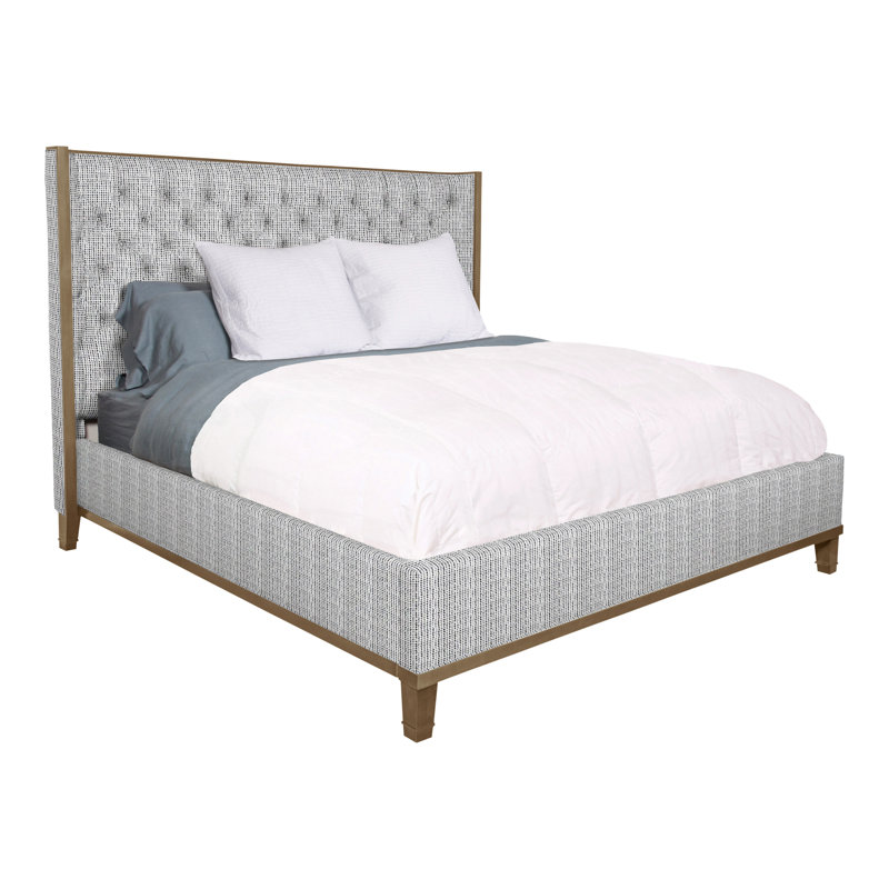 Michael Weiss Solid Wood Wingback Bed, Jiggles Fawn, Queen, Hampton