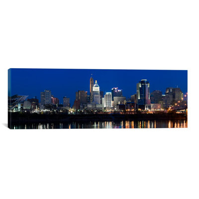 " Cincinnati Skyline And John A. Roebling Suspension Bridge At Twilight From Across The Ohio RiverHamilton County, Ohio, USA " by Panoramic Images