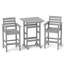 Ensemble de 3 fauteuils de patio en PEHD avec repose-pieds de table -216146443