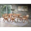 Chaise d'appoint MODERN FASHION Velentina (ensemble de 2) en rotin et finition naturelle