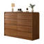 Commode 8 tiroirs pour chambre à coucher 55 po - Commode en bois incurvée anti-abordage pour garde-robe avec texture naturelle et fentes pré-intégrées pour meuble télé, salon, chambre de bébé
