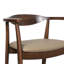 Ensemble de 2 chaises d'appoint de salle à manger Niva, bois d'hévéa brun