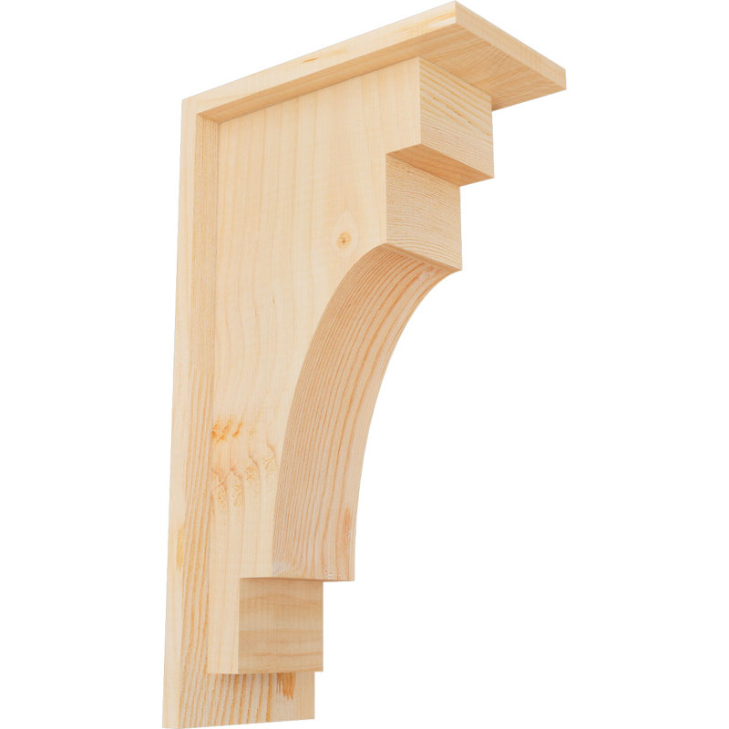 Corbeau méditerranéen avec contre-plaque, H 18 po x l 5,5 po x P 10 po, Sapin de Douglas, Lisse