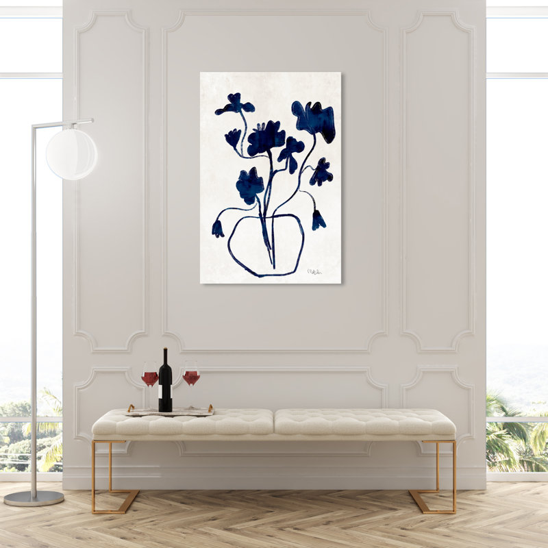 Vase anémone - Impression sur toile, H 45 po x l 30 po, Toile tendue, Sans cadre