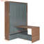 Lit escamotable avec bureau escamotable Murphy-1444920378