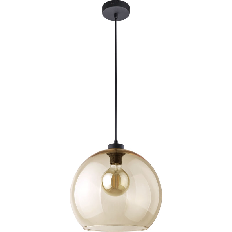 Birchwood 1 - Light Single Pendant, Black, Yellow