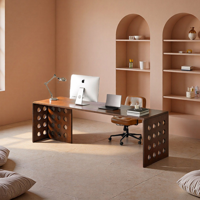 A pure solid wood hole desk