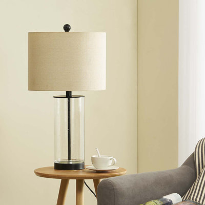 Brokk 23.75" Metal Glass Table Lamp Set
