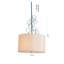 Luminaire tambour simple 1 lumières avec accents en cristal Hulda