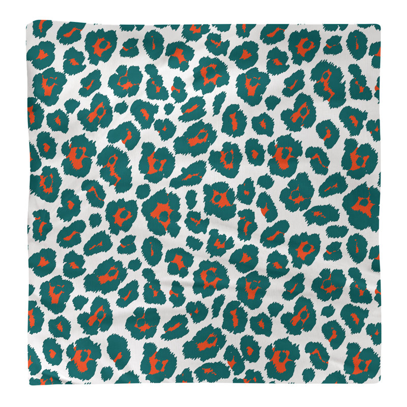 Serviette de foot Miami, Blanc / orange, 22 po x 22 po
