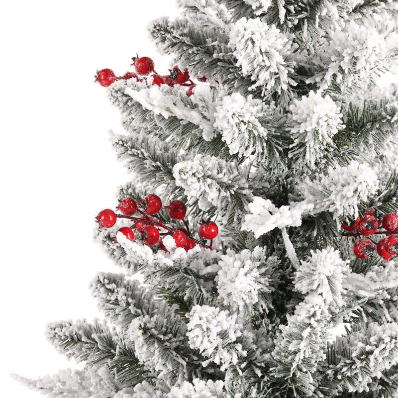 Arbre de Noël artificiel enneigé 4 pi avec lumières